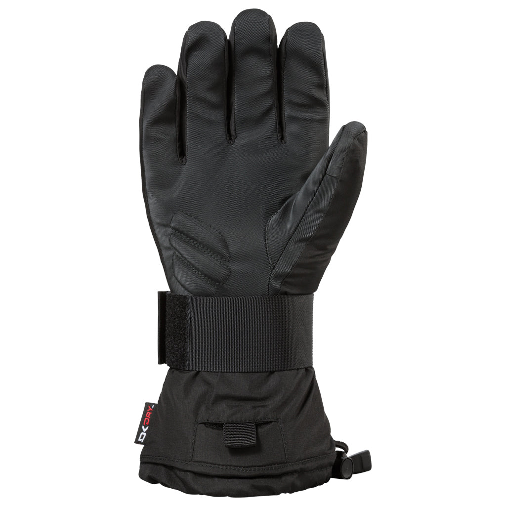 WristguardGlove-A black Dakine wristguard glove designed for snowboarding, featuring a waterproof insert and synthetic insulation.
