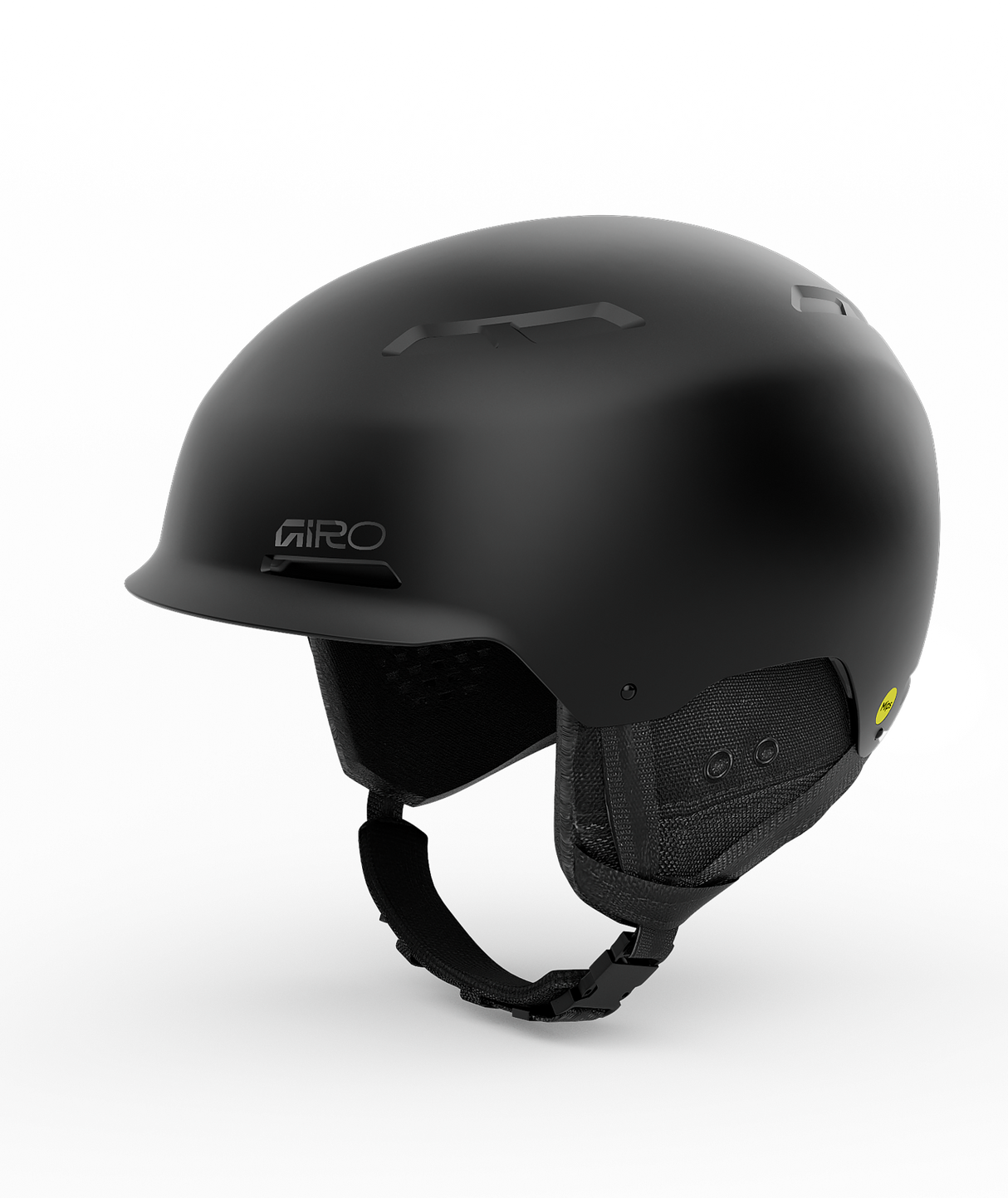 TrigMIPS-Black helmet with Giro logo on a white background