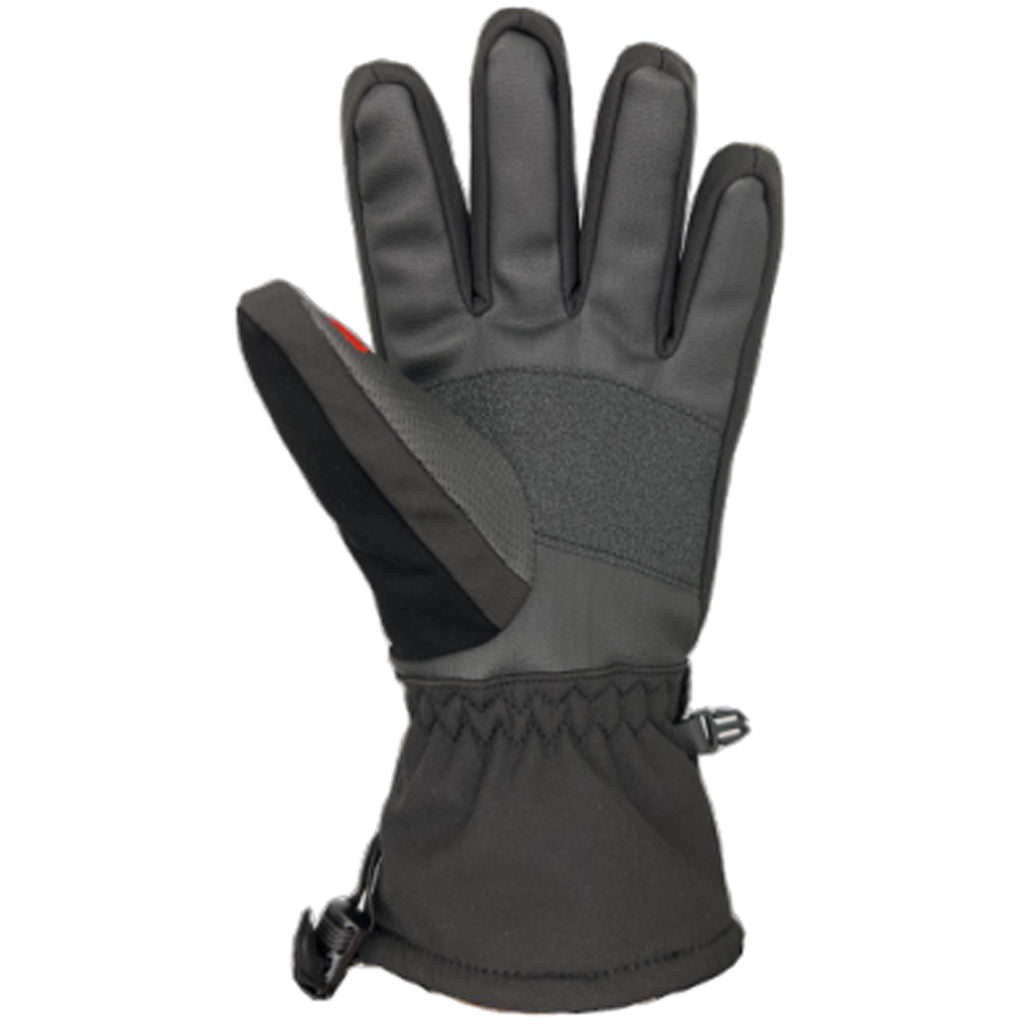 Jr.ExplorerGloves-Black glove with a visible brand logo on a white background