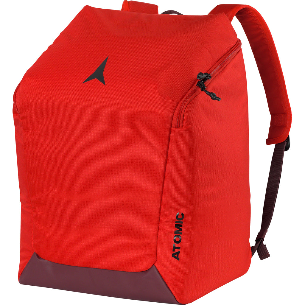 Boot & Helmet Pack-A red Atomic Boot & Helmet Pack designed for adults, featuring a main compartment, padded back panel, and straps.