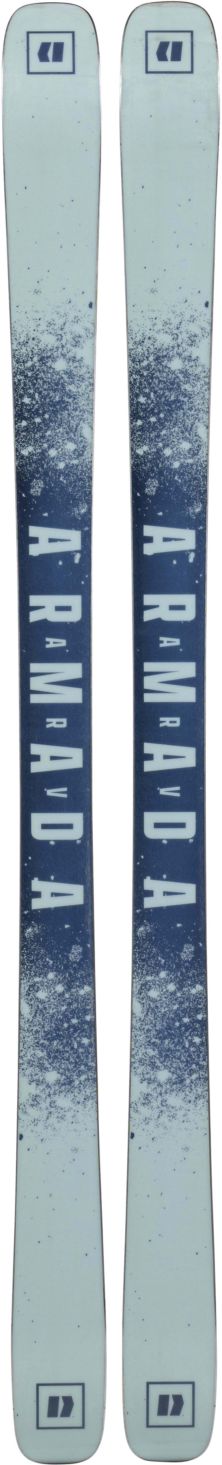 ARV94- Pair of black skis on a white background