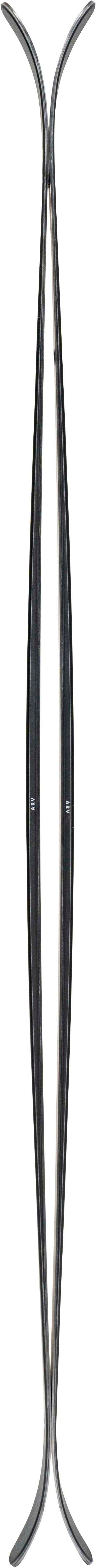 ARV94- Pair of black skis on a white background