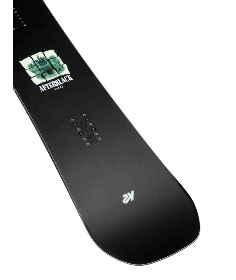 Afterblack- Black multicolored snowboard on a white background