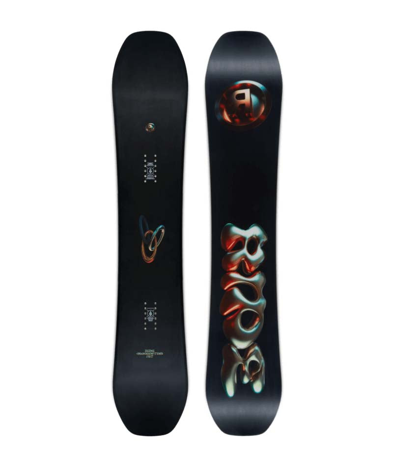 Algorythm- Black multicolored snowboard on a white background