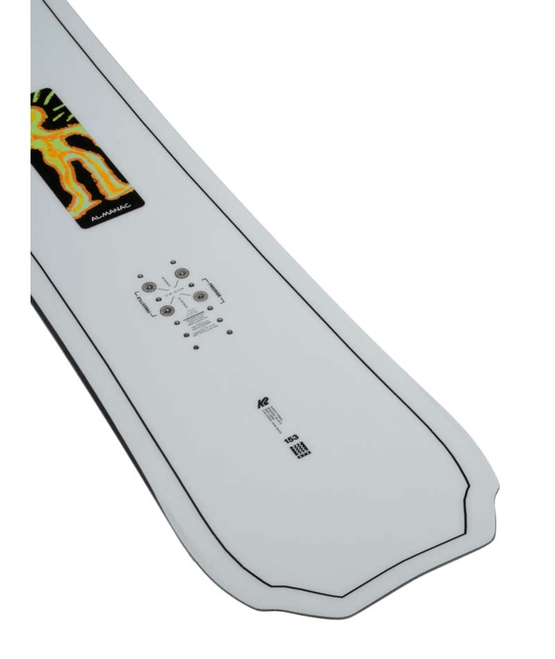 Almanac- White multicolored snowboard on a white background