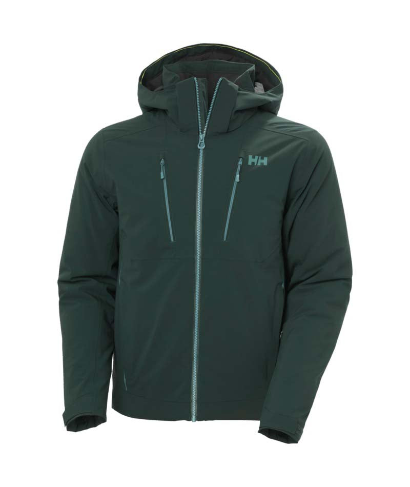 Alpha4.0Jacket-Green jacket with a hood on a white background