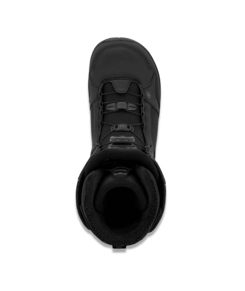 Anthem- Black snowboard boot on a white background
