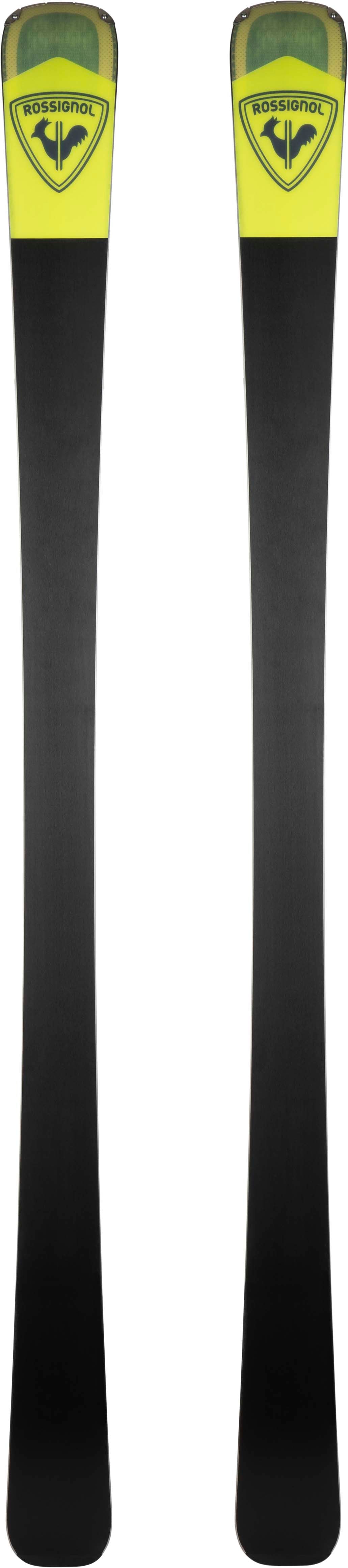 Arcade84Flat- Yellow and black base of the ski on a white background