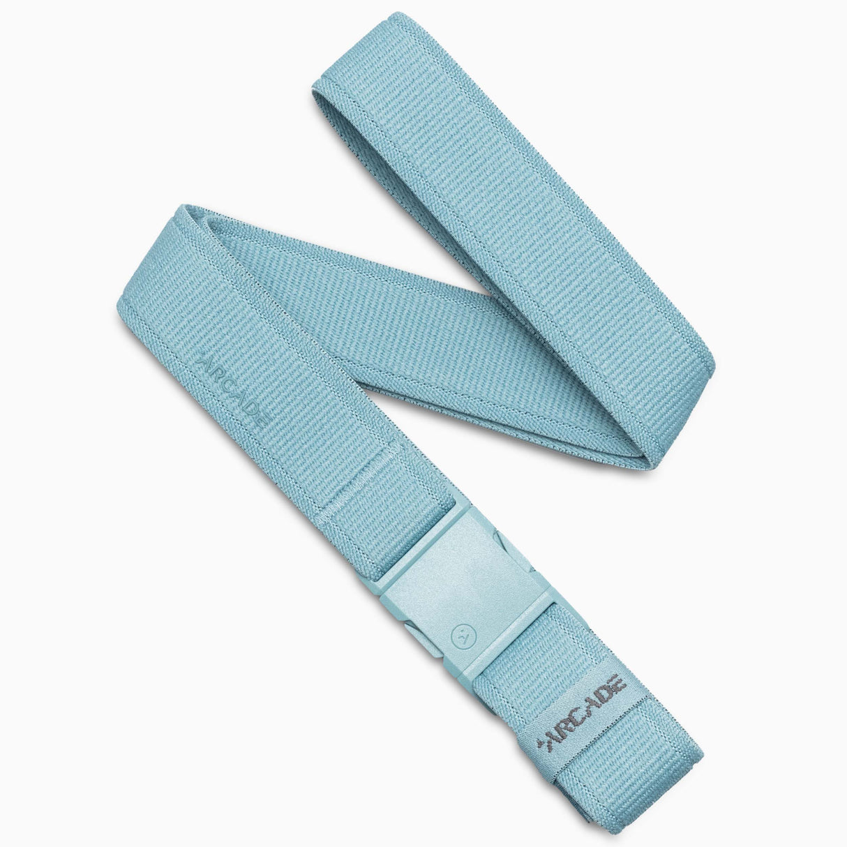 AtlasSlim-Light blue belt with a buckle on a white background