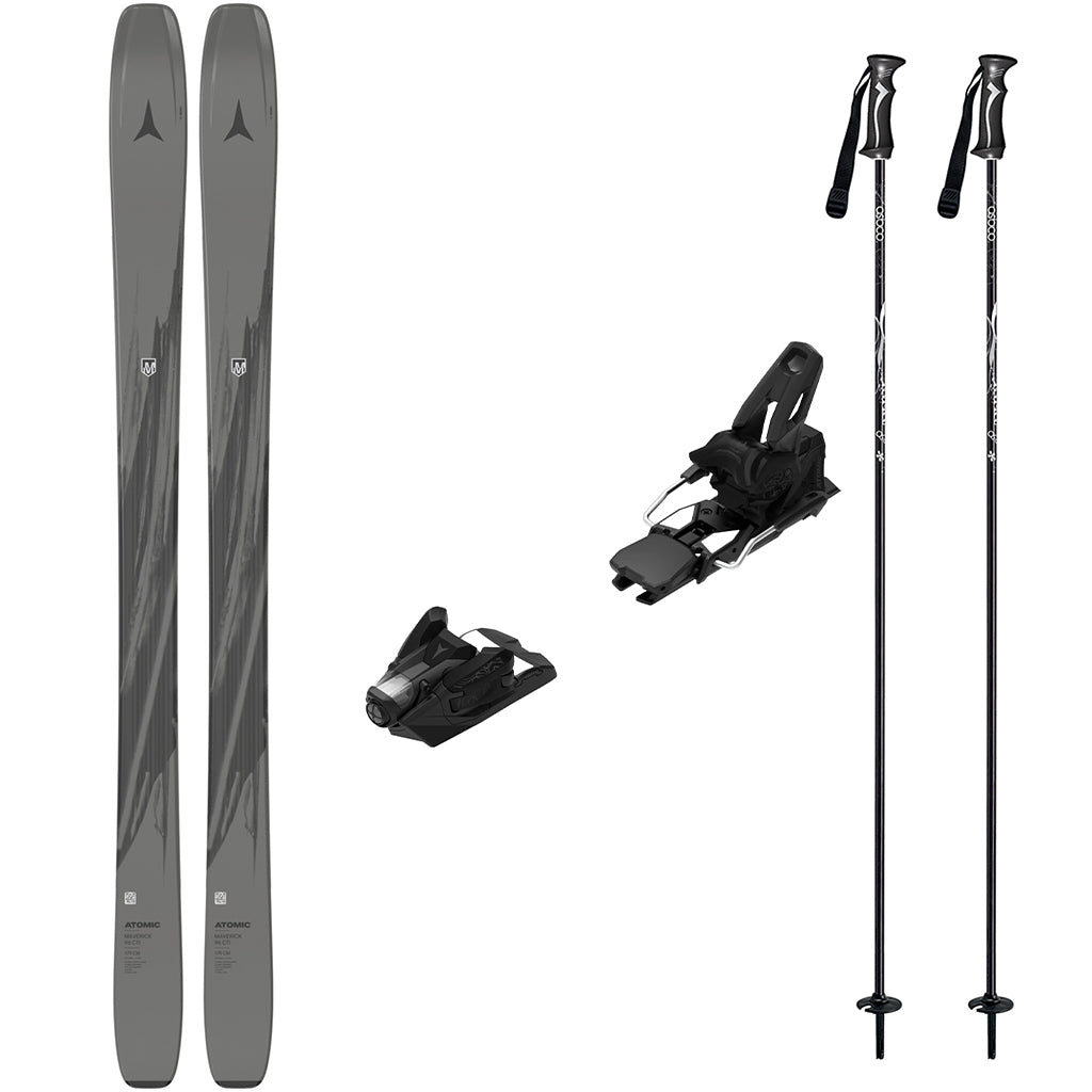 Atomic Maverick 96 CTI Mens Skis 2027 with Strive 12 Bindings Ski Package