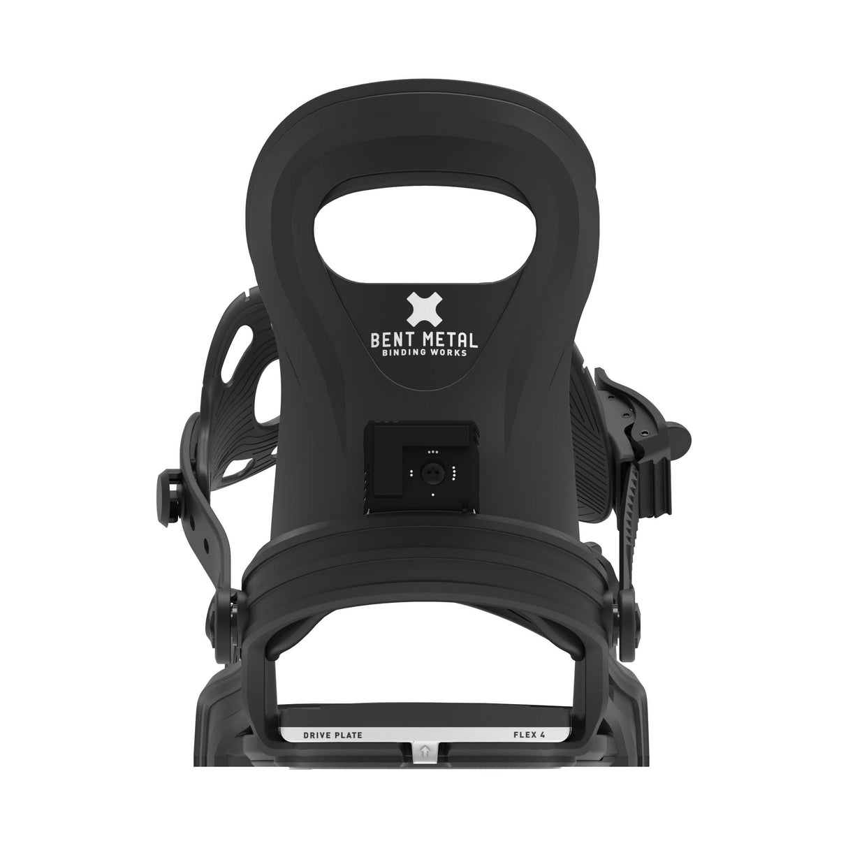 BMX-Black snowboard binding on a white background