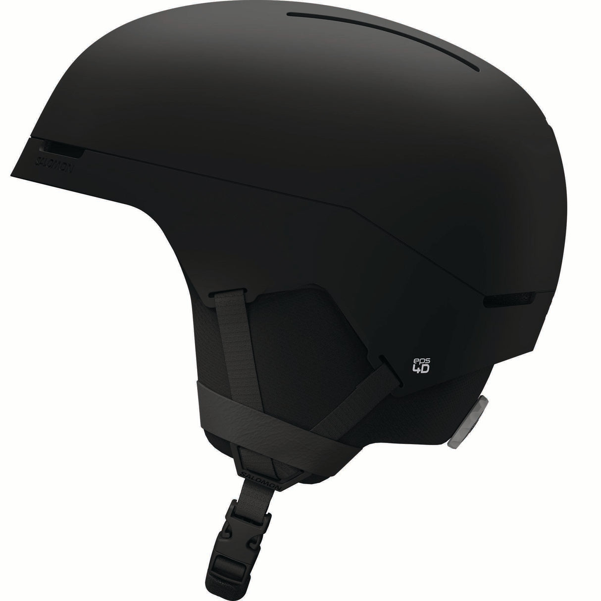 BRIGADERF-Black helmet with a strap on a white background