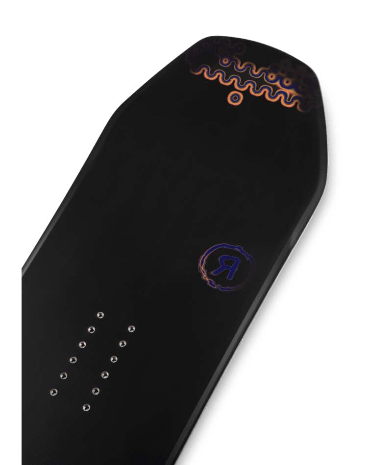 Benchwarmer- Black multicolored snowboard on a white background