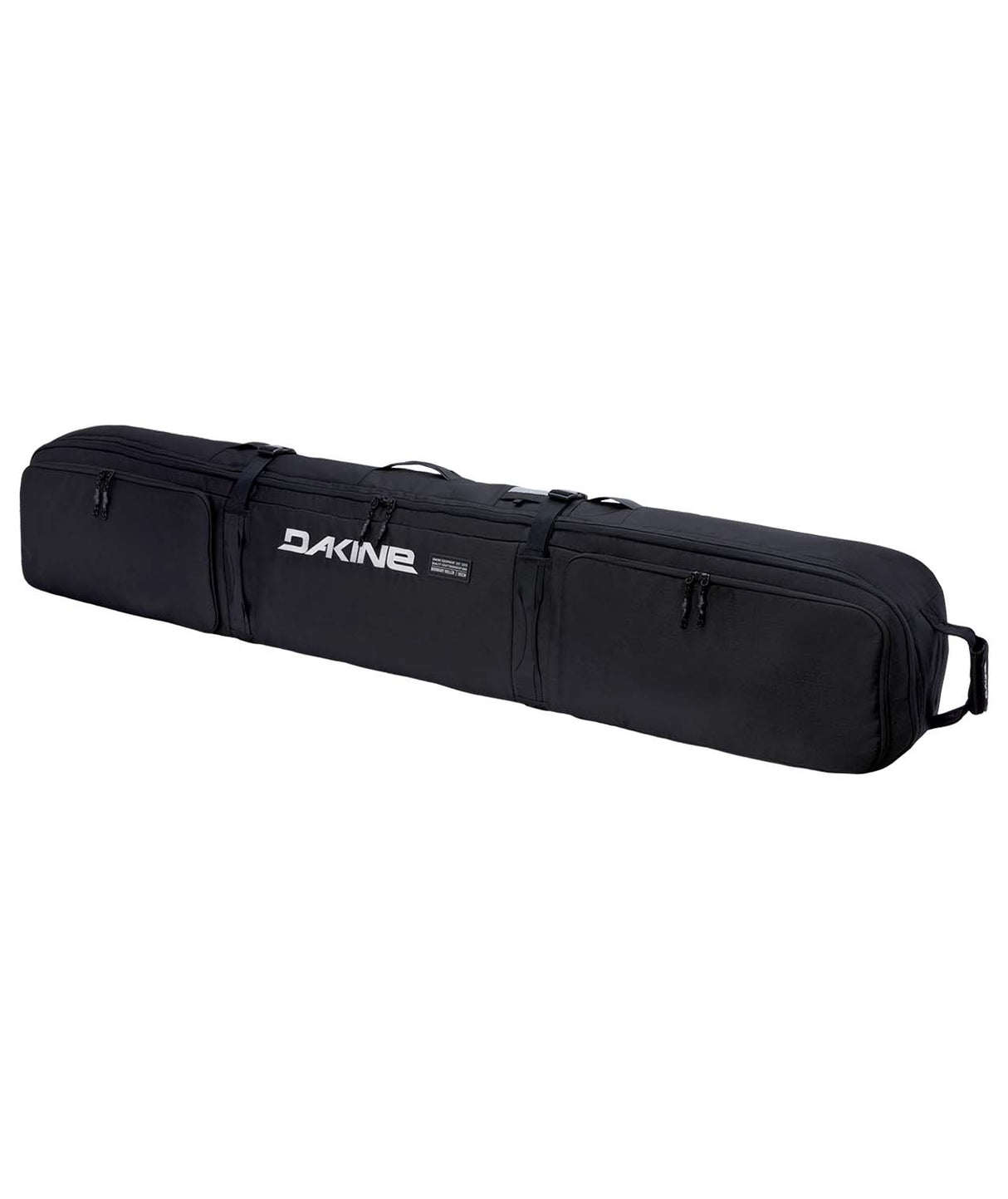 BoundarySkiRollerBag-Black Dakine ski bag on a white background