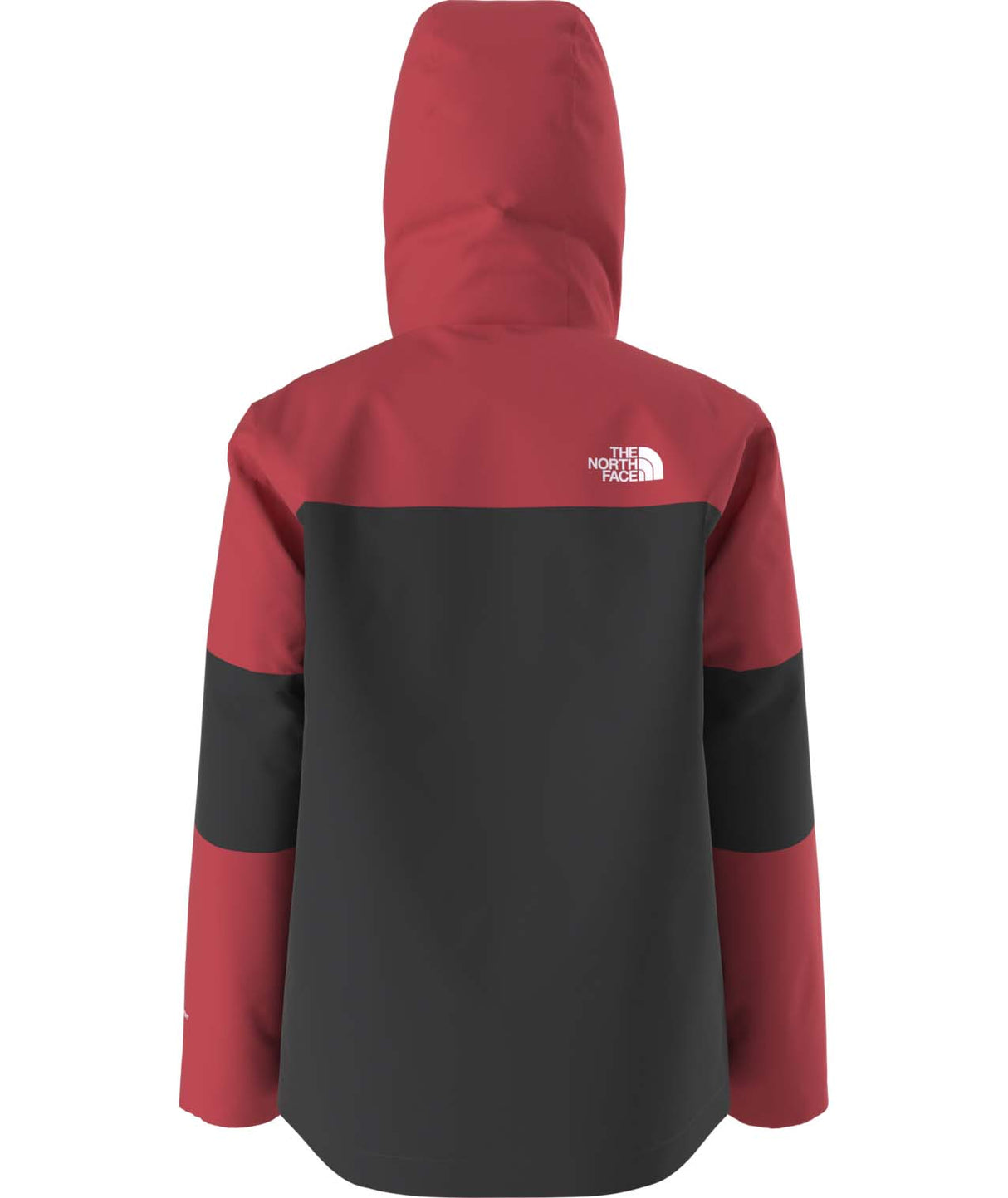 BoysFreedomInsulatedJacket-Red and black jacket with The North Face logo on a white background