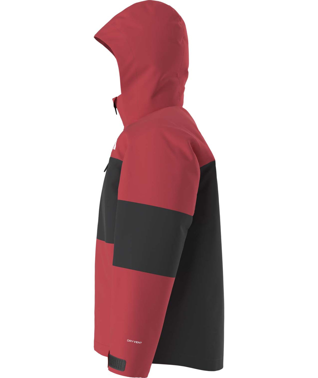 BoysFreedomInsulatedJacket-Red and black jacket with The North Face logo on a white background