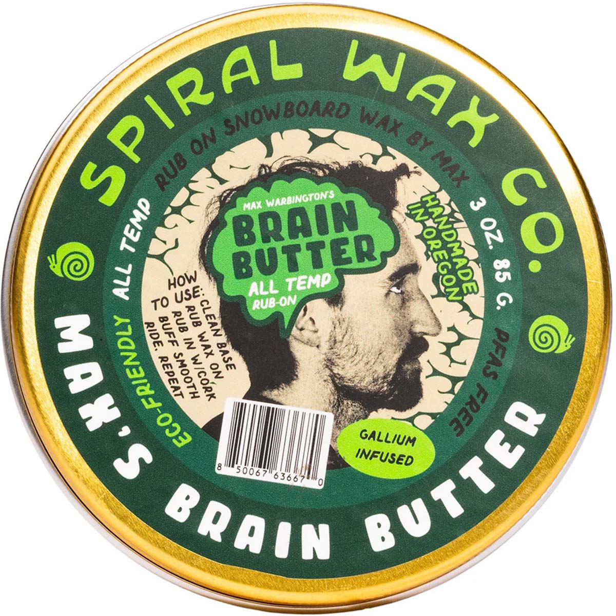 BrainButterAllTempRubOnWax- Wax on a white background