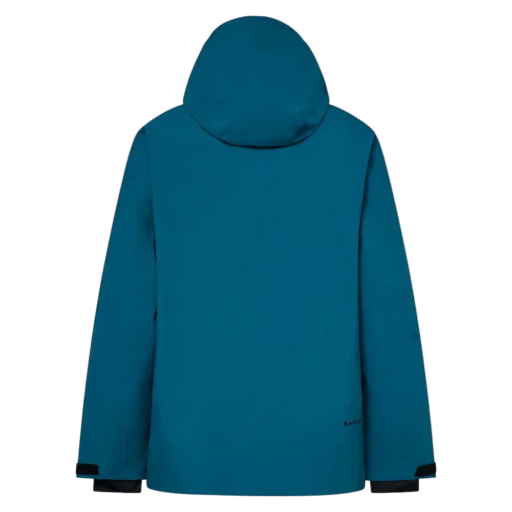 CanopyIns.Jacket- Blue jacket with a patterned pocket on a white background
