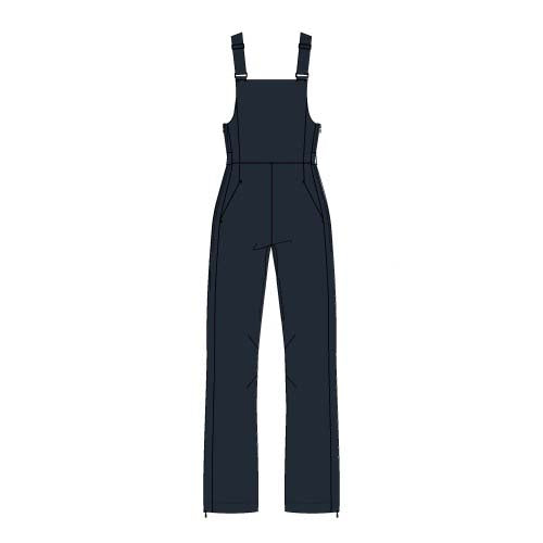 CarsonBib-Navy ski bibs on a white background