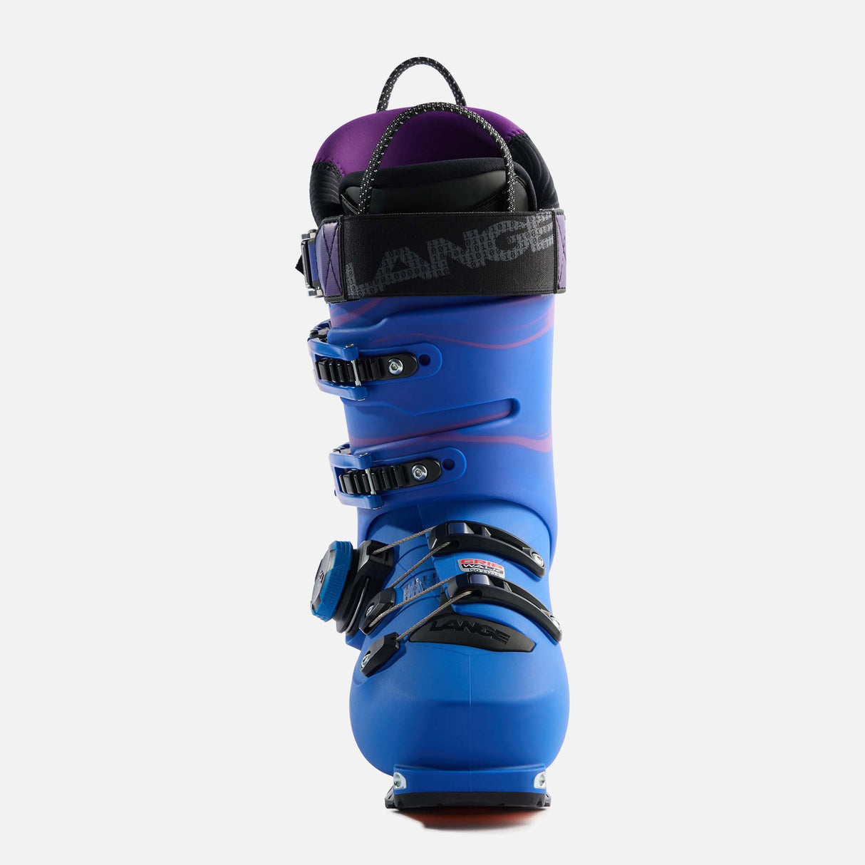 CodeMV130BOA- Dark blue and purple ski boot on a white background