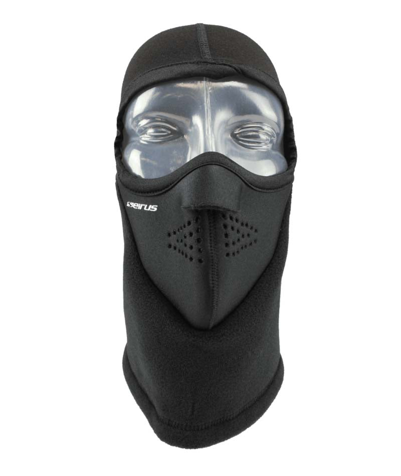 ComboThickNThinHeadliner- Black balaclava shown on a white background