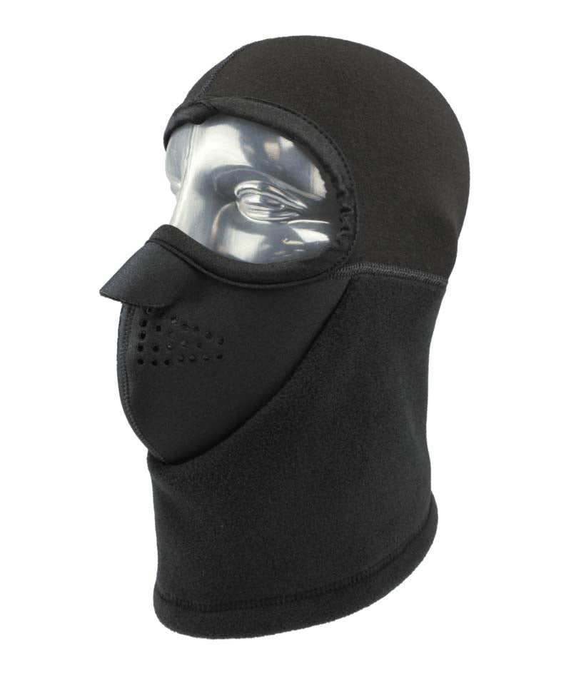 ComboThickNThinHeadliner- Black balaclava shown on a white background