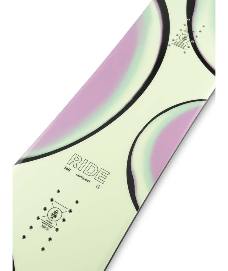 Compact- Multicolored snowboard on a white background