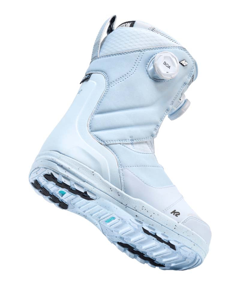 Contour- Light blue snowboard boot on a white background