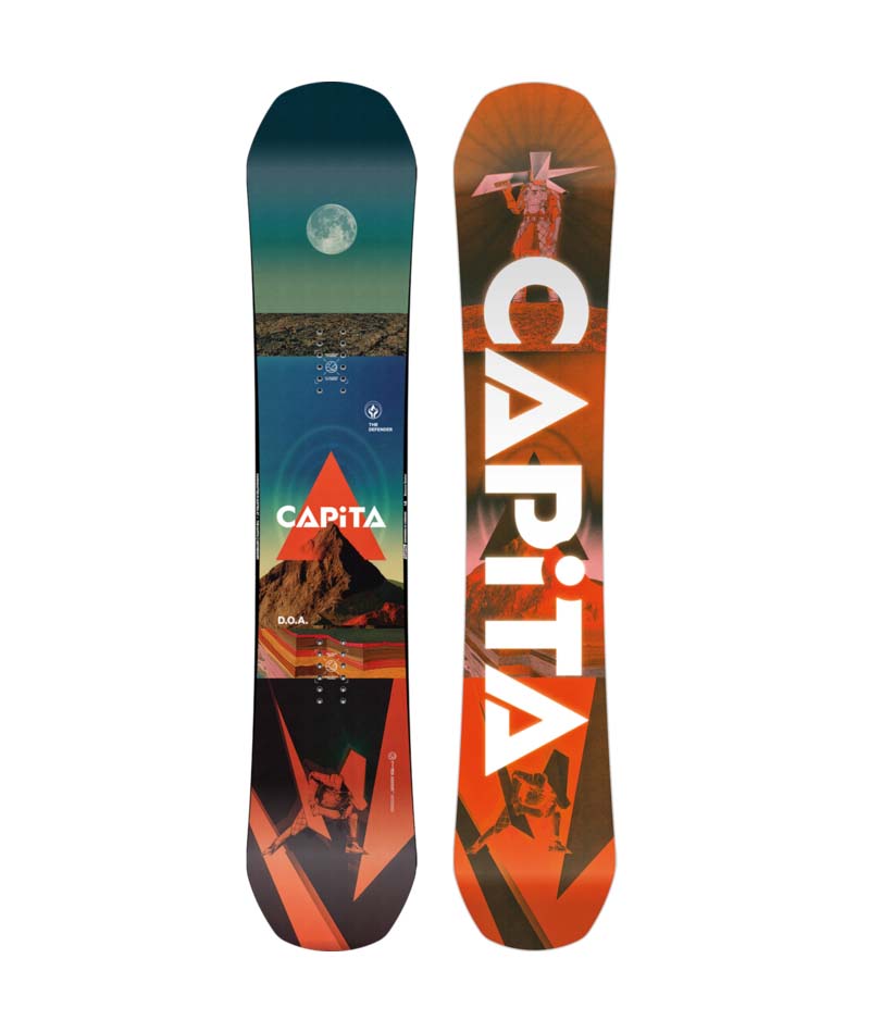 D.O.A-multicolored snowboard on a white background