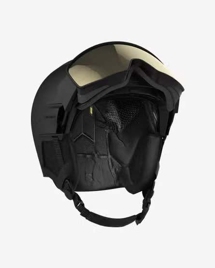 DRIVERPROSIGMAMIPS- Black helmet with a visor on a white background