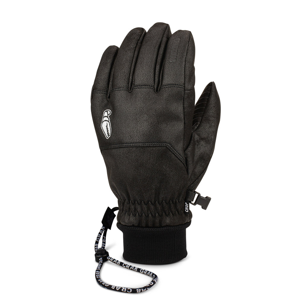 ChopGlove-Black glove with a brand logo on a white background