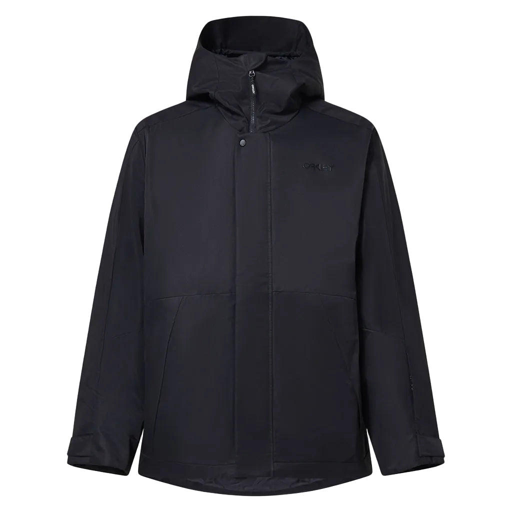 MRangeRCJacket2.0-Black jacket with a hood on a white background