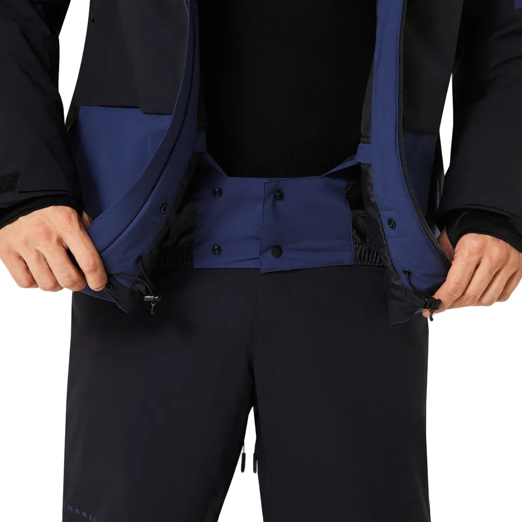 CanopyIns.ProJacket-Blue and black jacket with a brand logo on a white background