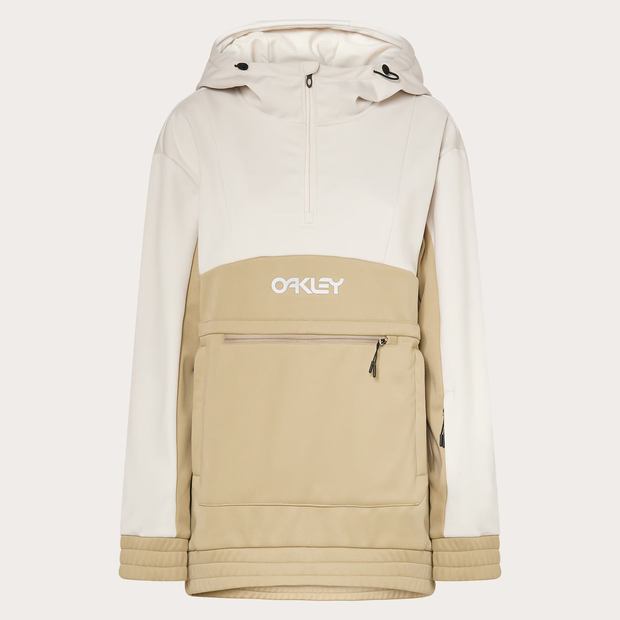 TNP Nose Grab Softshell Hoodie- Two-tone hoodie with a visible brand logo on a white background