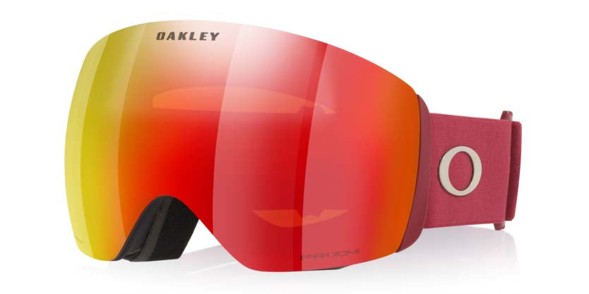 FlightDeckL-Oakley goggles with red and yellow gradient lens on a white background