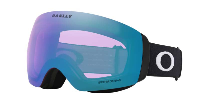 FlightDeckM-Oakley goggles with blue and purple gradient lens on a white background