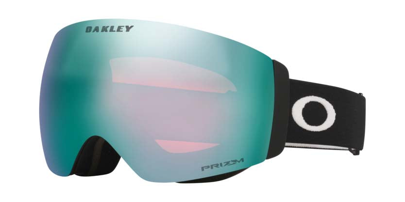 FlightDeckProM-Oakley goggles with green lens and black frame on a white background