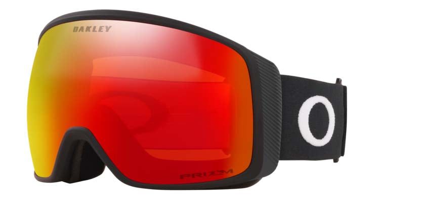 FlightTrackerL-Oakley goggles with red lens on a white background