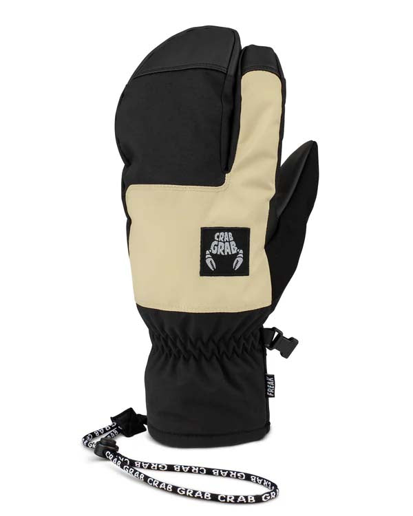 FreakTrigger-Black and beige mitt with a brand logo on a white background