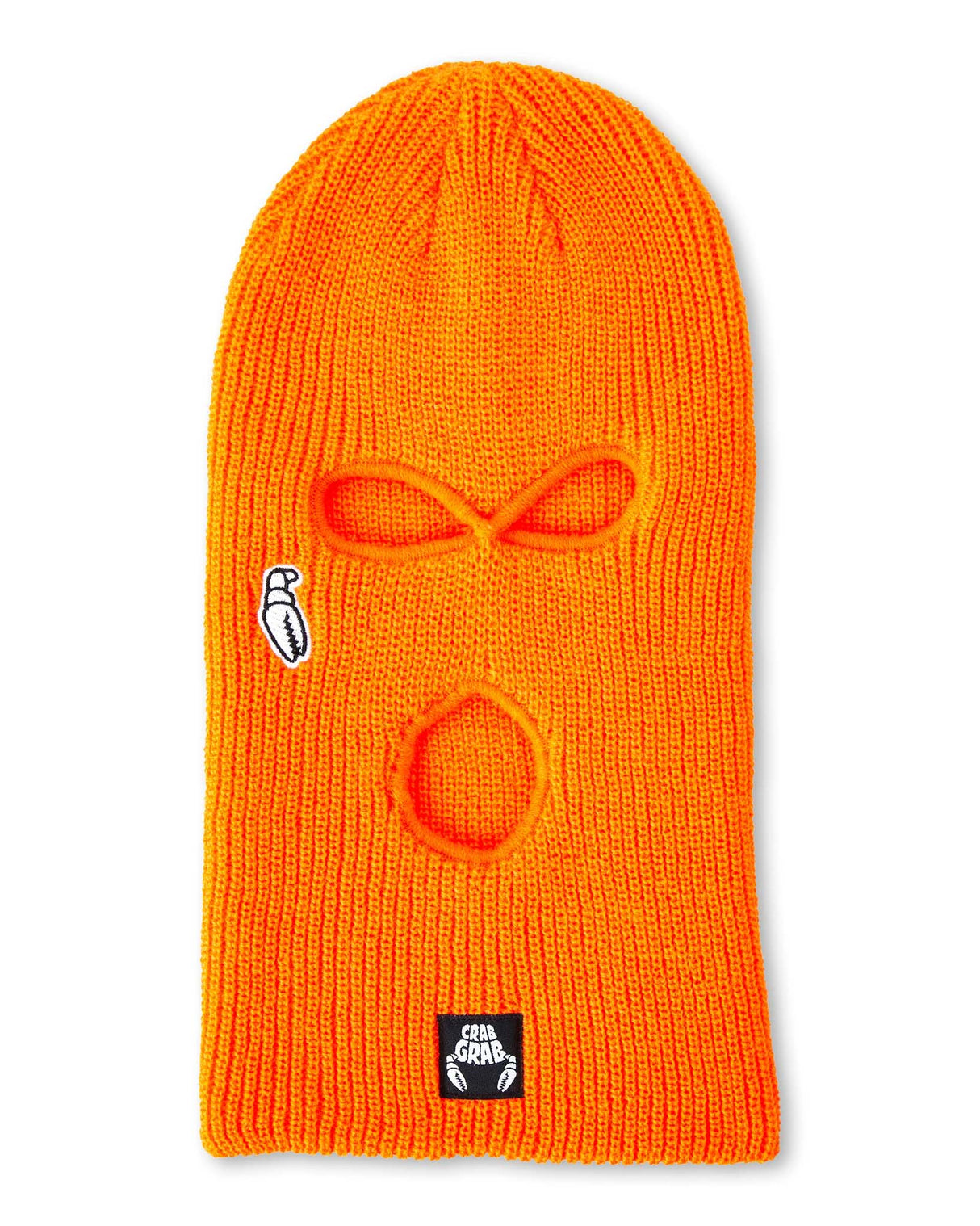 GoonMask-Orange balaclava with a brand logo on a white background