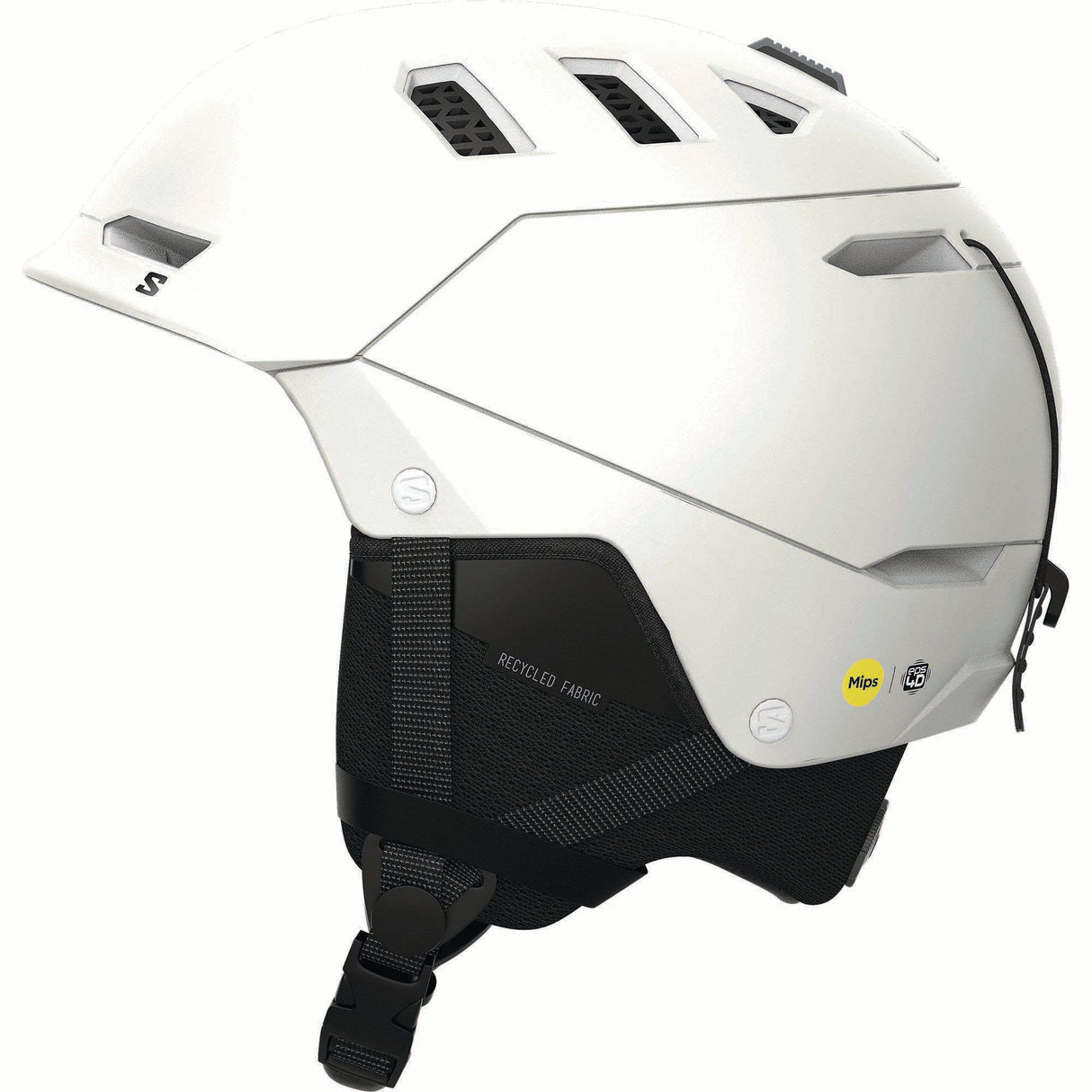 HUSKPROMIPS-White helmet with black interior and visible brand logo on a white background