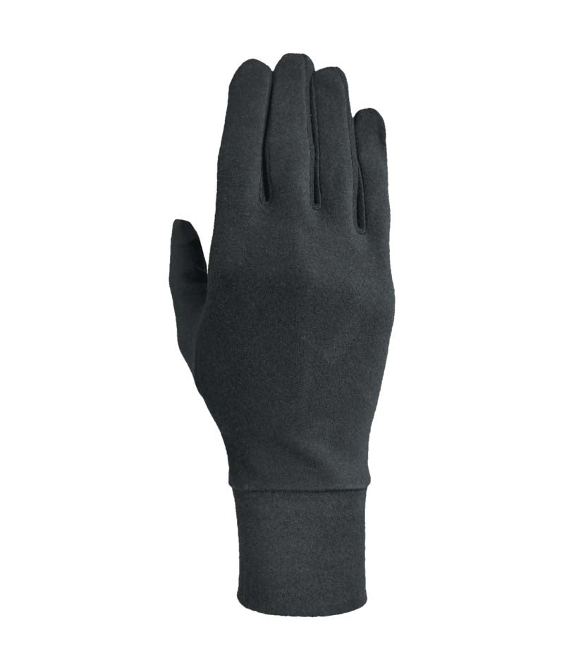 HeatwaveGloveLiner- Black glove liner shown on a white background