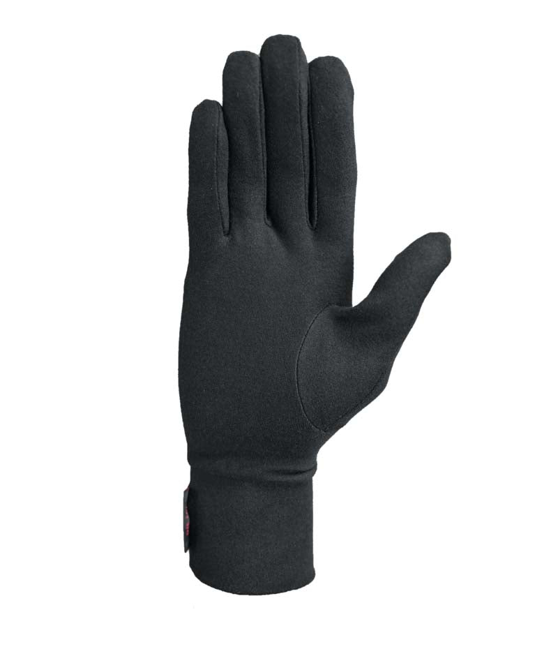 HeatwaveGloveLiner- Black glove liner shown on a white background