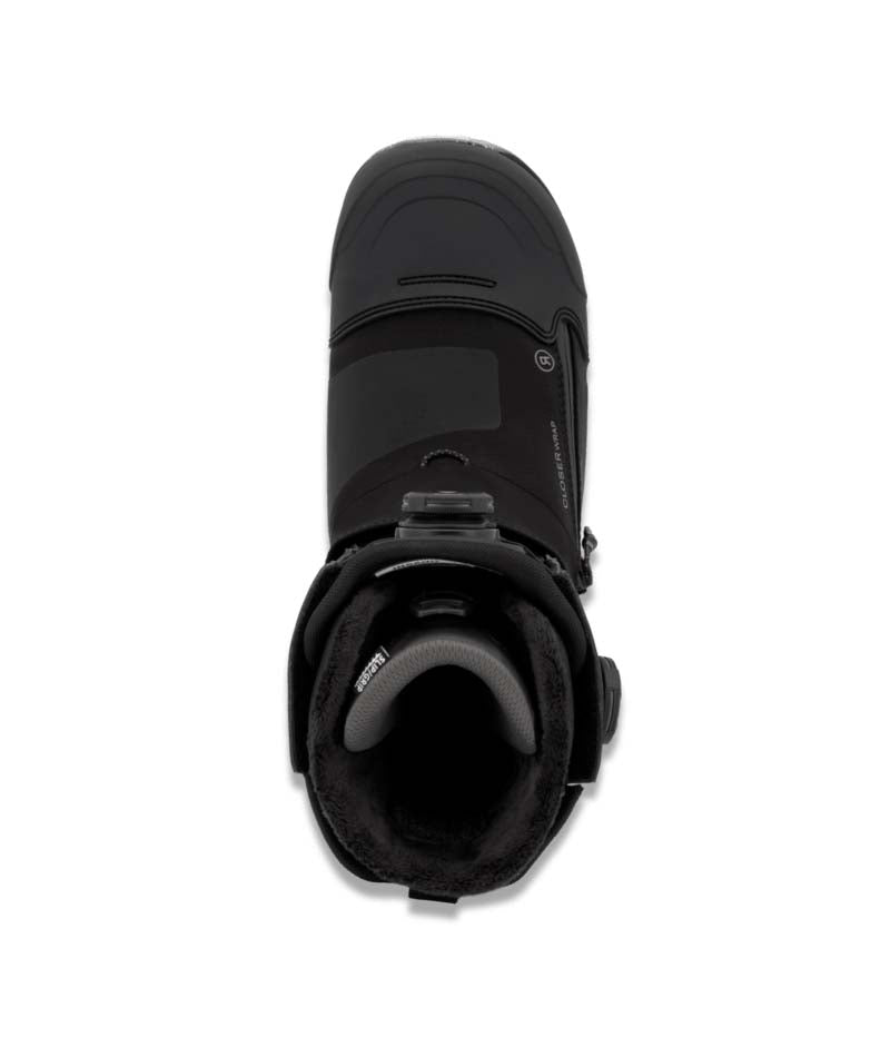 Insano- Black dual BOA snowboard boot on a white background