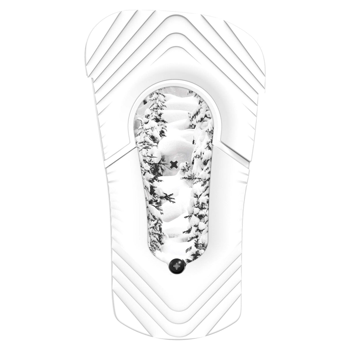 Joint-White snowboard binding on a white background