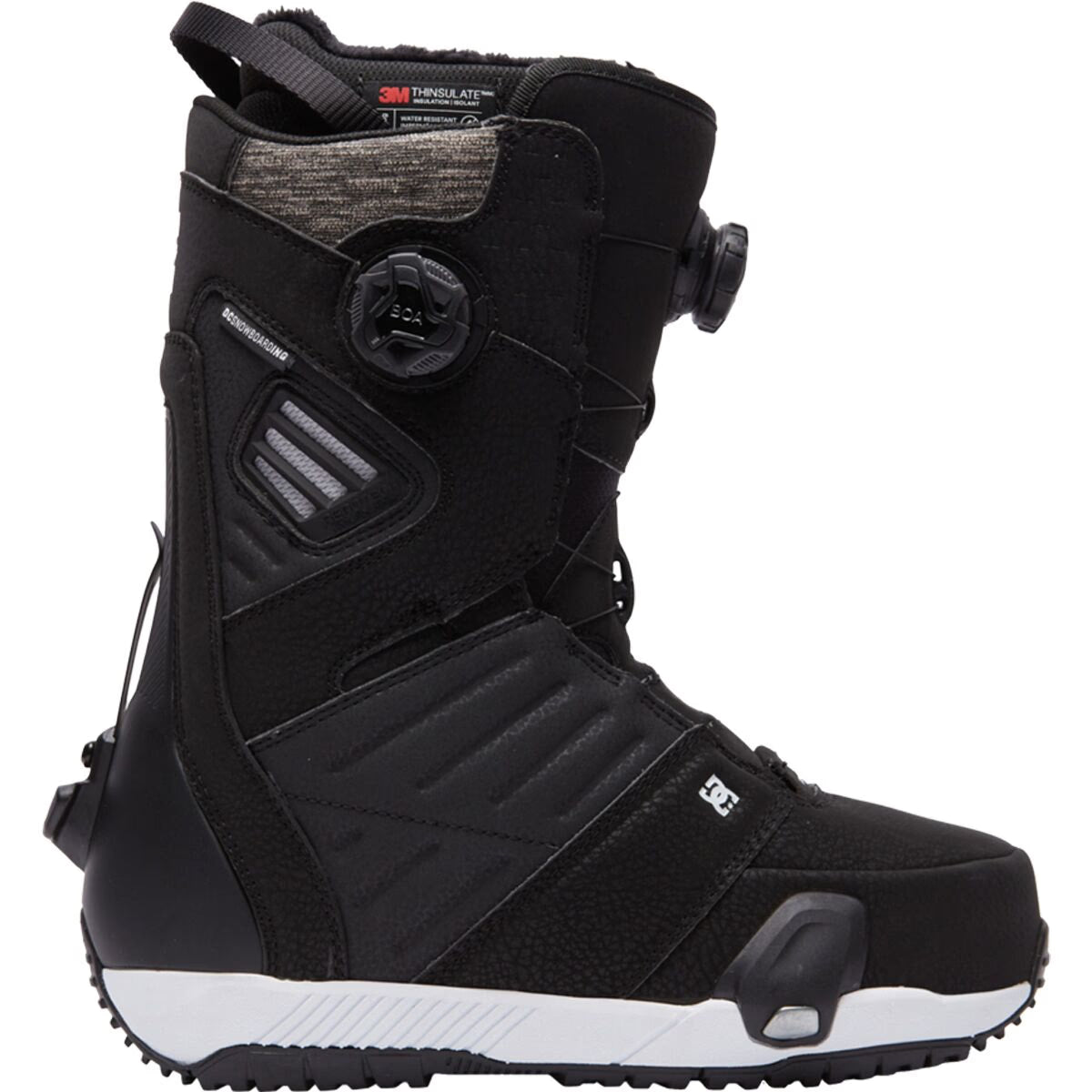 Judge2025-Black snowboard boot with visible brand logo on a white background