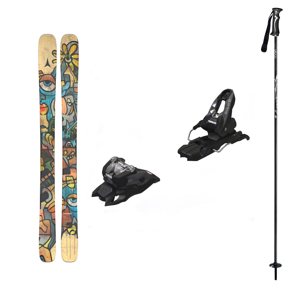 Atomic Bent Chetler Mini with Marker Squire 10 Kids Ski Package 2026