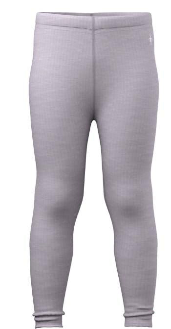 Kids_ClassicThermalMerinoBaseLayerBottom-Light purple thermal leggings on a white background