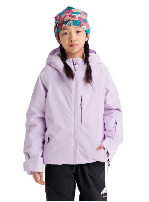 Kids_HillslopeJacket-Light purple jacket with a hood on a white background