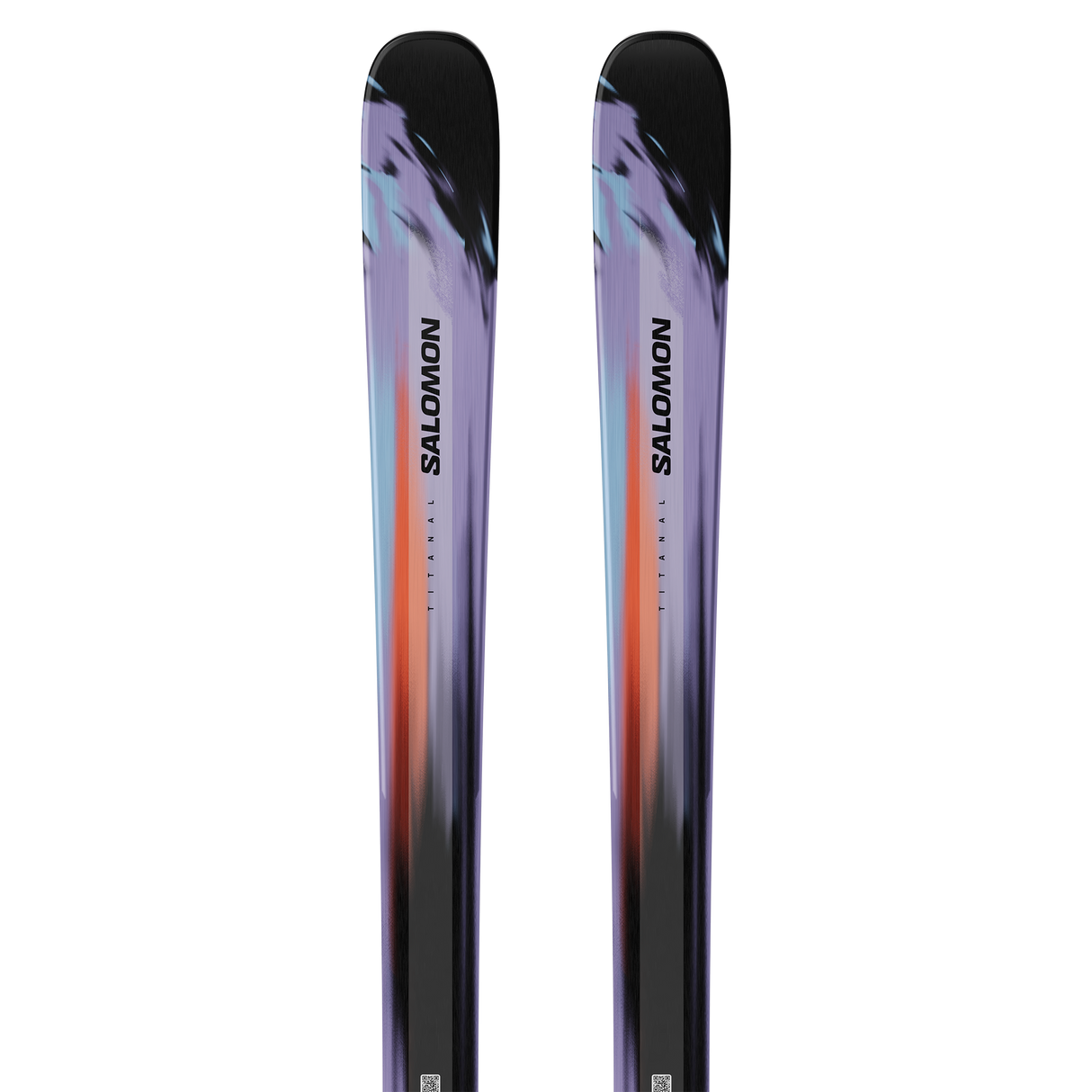 Stance Pro 86-Pair of Salomon skis with a colorful design on a white background